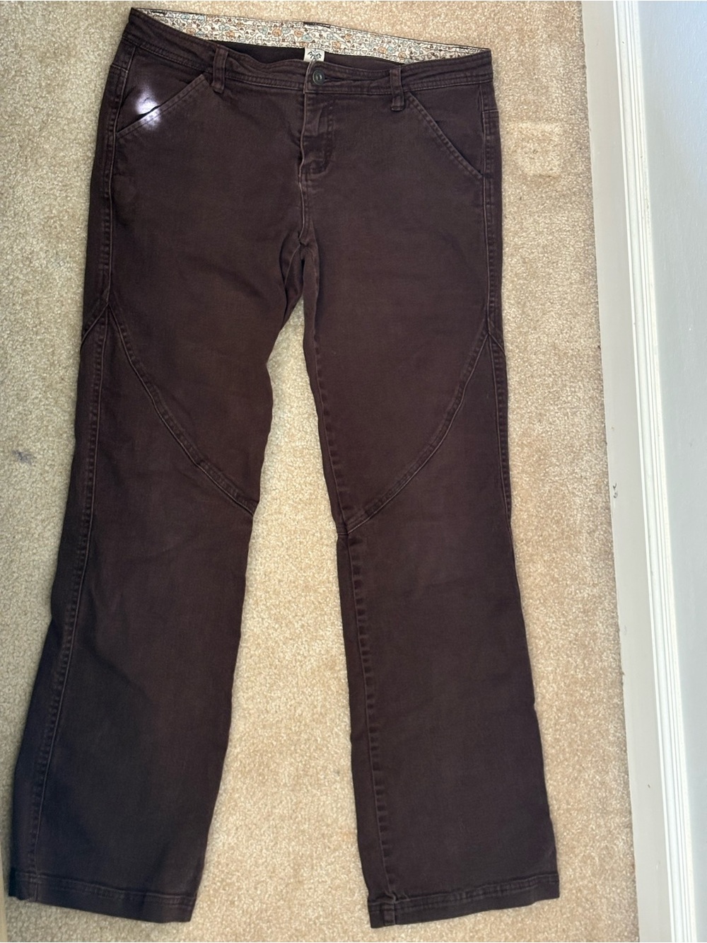 Prana Dark Brown Flare Jeans - Wide Leg